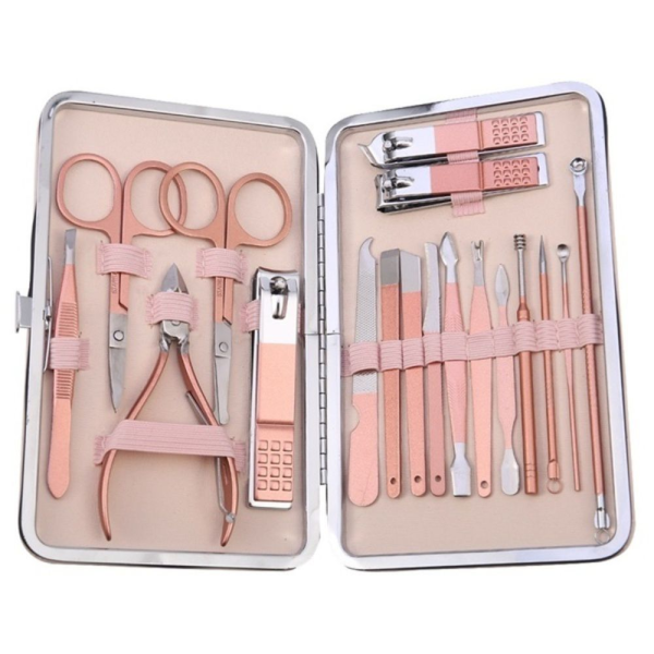 18 in 1 Manicure Nail Set - Rose Gold Online Hot Sale