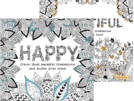 Beautiful Happy Advanced Colouring Book - Single Assorted Intricate Designs High Quality Relaxation Online Hot Sale