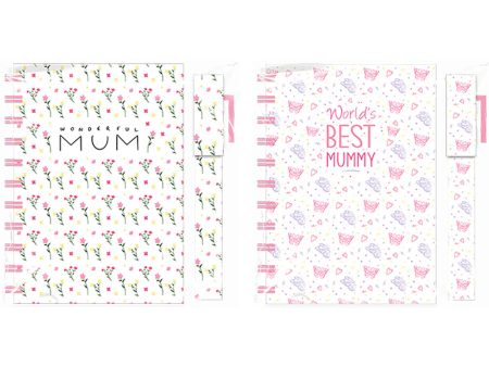 A5 Mother s Day Notebook & Pen Set - Assorted Stationery Gift Mum Floral Pattern Writing Journal Diary on Sale