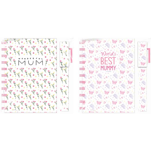 A5 Mother s Day Notebook & Pen Set - Assorted Stationery Gift Mum Floral Pattern Writing Journal Diary on Sale