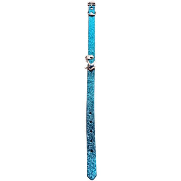 Glitter Dog Collar With Crown Blue - Adjustable Sparkly Durable Pet Accessory For Cheap