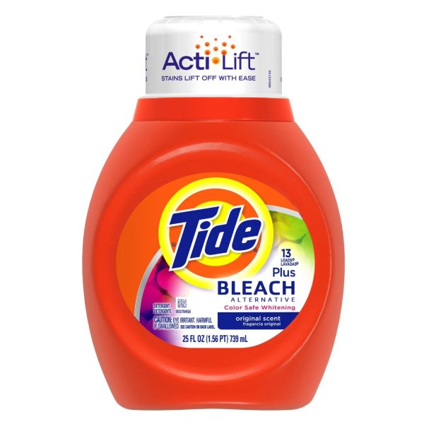 TIDE LIQUID DETERGENT - BLEACH 25 OZ - 6CT CASE Fashion