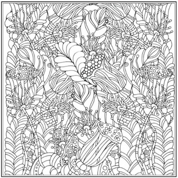 Beautiful Happy Advanced Colouring Book - Single Assorted Intricate Designs High Quality Relaxation Online Hot Sale