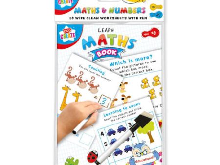 A5 Learn Maths Book - Wipe Clean Educational Workbook Developing Mathematical Skills Children Kids Online now