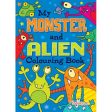 A4 Alien Monsters Dinosaurs Colouring Book - Assorted Kids Children High Quality For Sale