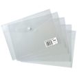 A5 Stud Wallets Clear Single Item - Document Wallets Folders Office Supplies on Sale