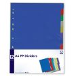 A4 PP Dividers - 12 Pack Durable Plastic Organisers Multi-Coloured Tabs Document Filing School Office Supplies Discount