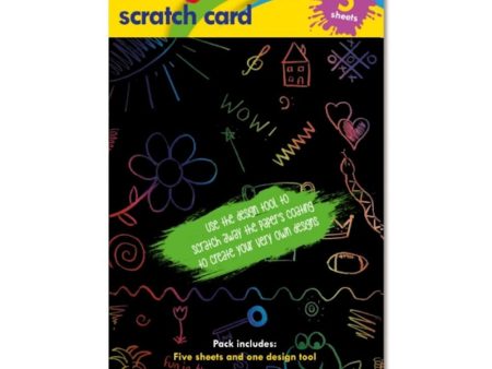 A5 Scratch Card - 5 Sheets Interactive Design Reveals Hidden Patterns Messages Fun Engaging Activity Sale