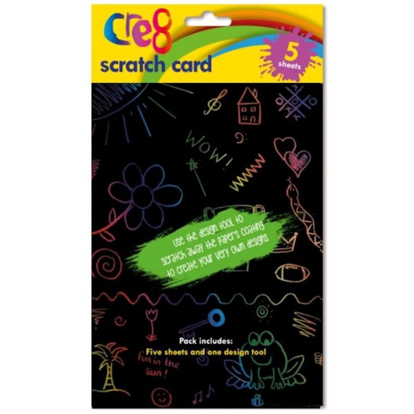 A5 Scratch Card - 5 Sheets Interactive Design Reveals Hidden Patterns Messages Fun Engaging Activity Sale