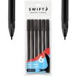 Black Gel Pens - 6 Pack Convenient Smooth Writing Value Cheap