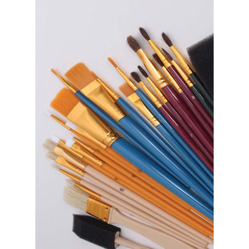 Artist Paint Brushes - 25 Pack Assorted Sizes Painting Brush Set Art Supplies For Discount