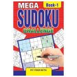 A5 Mega Sudoku Puzzle Book - Assorted Challenging Puzzles High Quality Paper Relaxing Brain Teasers Hot on Sale