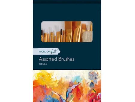 Artist Paint Brushes - 25 Pack Assorted Sizes Painting Brush Set Art Supplies For Discount