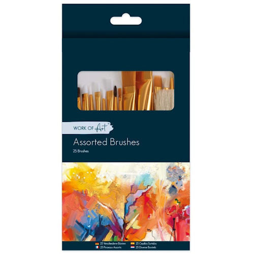 Artist Paint Brushes - 25 Pack Assorted Sizes Painting Brush Set Art Supplies For Discount