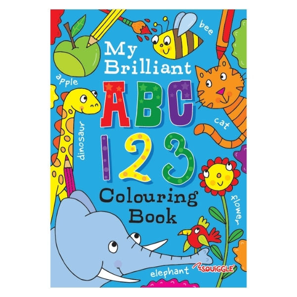 A4 ABC 123 Colouring Book - Assorted Kids Children Educational Content Fun Learning Activities Hot on Sale