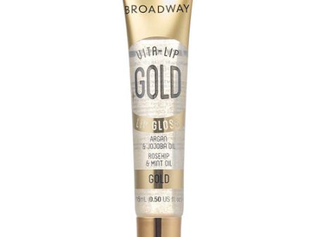 Broadway Lipgloss - Enriched Clear Rose Gold Argan Jojoba Oil Nourishing Hydration Shine Cheap