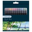 Brush Tip Bright Colour Pens - 12 Pack Art Markers Drawing Supplies For Sale