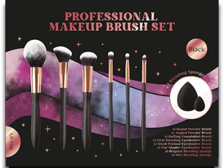 Black Professional Makeup Brush Set - 8 Pack High Quality Brushes Perfect Makeup Application Online Hot Sale