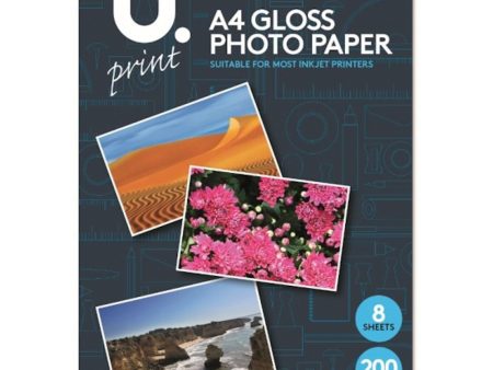 A4 Glossy Photo Paper - 8 Sheets High Quality Paper Printing Glossy Finish Photos Images Hot on Sale