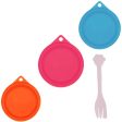 Pet Food Can Covers with Spoon - 3 Pack Durable Easy to Use Airtight Seal Keeps Food Fresh Reusable on Sale