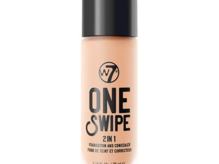 W7 Cosmetics One Swipe 2 In1 Foundation & Concealer Natural Beige - Medium Coverage Natural Finish Long Lasting Cheap