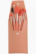 8 Piece Mini Makeup Brushes - Dark Pink For Cheap