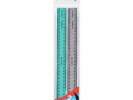 30cm Ruler Set - 2 Pack Includes Two 30cm Rulers School Office Online Sale