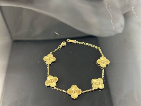 4 Leaf Clover Bracelet - Gold Sale