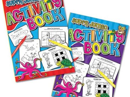 A4 Super Jumbo Activity Book - Assorted Kids Crafts Drawing Puzzles Online now