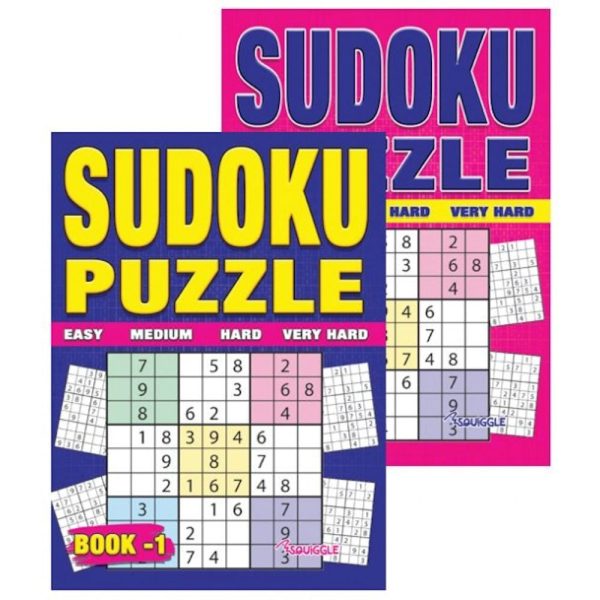 A4 Sudoku Puzzles - Assorted Challenging Puzzles Difficulty Levels High Quality Paper Relaxing Brain Teasers For Sale