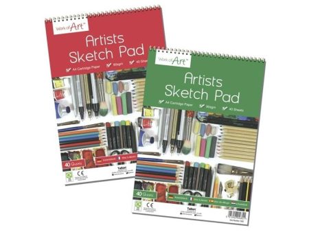 A4 Sketch Pad - Assorted 40 Sheets Cartridge Paper 80gsm Drawing Art Supplies Online Hot Sale