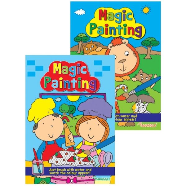 A4 Magic Painting Book - Assorted Mess Free Painting Activity Water Reactive Creativity For Discount