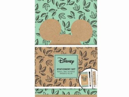 Disney Mickey Floral Stationery Set - Mickey Mouse-themed Pencil Pen Notepad Eraser Ruler School For Sale