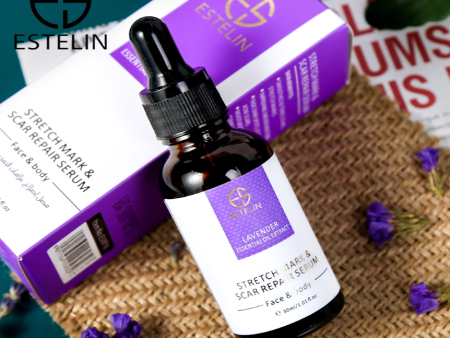 Estelin Lavender Essential Oil Extract Stretch Mark & Scar Repair Serum Fashion