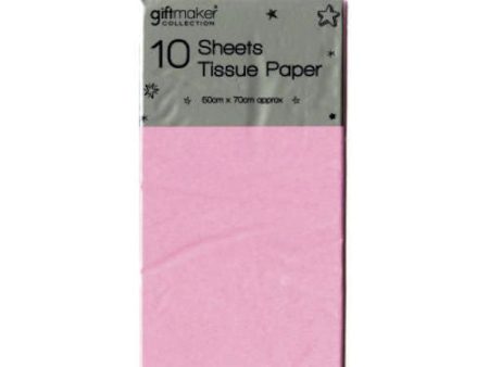 Baby Pink Tissue Paper - 10 Sheets 50cm x 70cm Soft Delicate Wrapping Crafting Supply