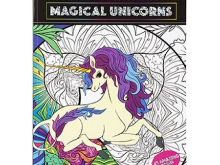 A4 Unicorn Colouring Book - Colour Therapy Relaxing Adult Colouring Book For Sale