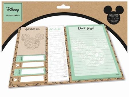 Disney Mickey Floral Desk Planner - Cheerful Organised Mickey Mouse-themed Desk Planner Daily Tasks Scheduling For Cheap