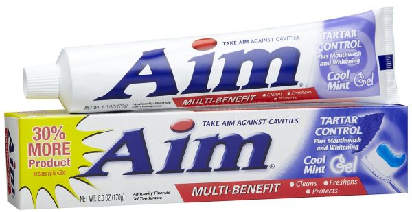 AIM - TARTAR CONTROL - MINT GEL TOOTHPASTE 6 OZ - 12CT UNIT Online