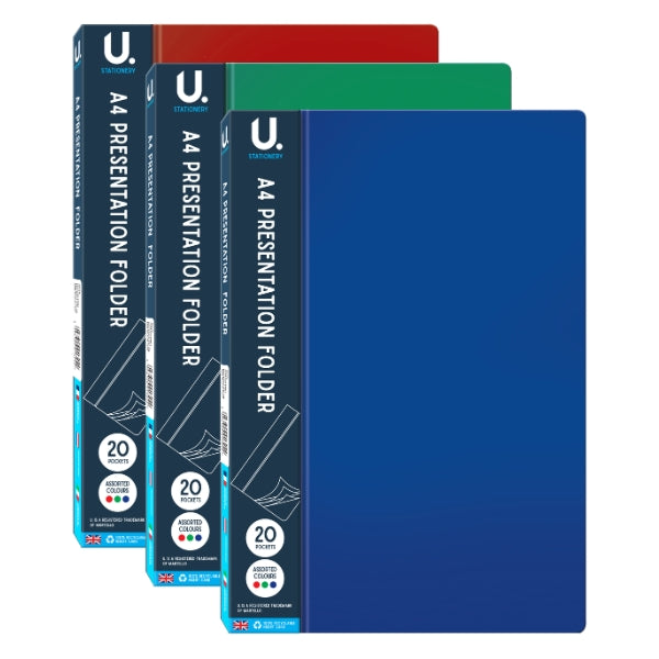 A4 Presentation Folder - Single Assorted Presentations Reports Assorted Colours Sale