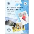 A4 High Gloss Photo Paper 10 Pack - Inkjet Printer Printing Supplies Cheap