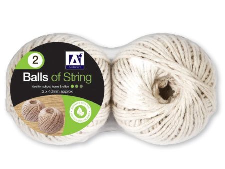 Balls of String - 2 Pack Multipurpose Craft Supplies Wrapping Crafting Fashion