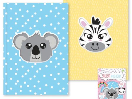 A5 Squishywhishy Notebook - Assorted Soft Squeezy Cover Notebook Various Fun Designs Online Sale