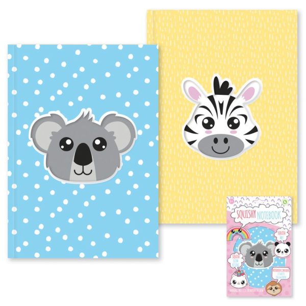 A5 Squishywhishy Notebook - Assorted Soft Squeezy Cover Notebook Various Fun Designs Online Sale