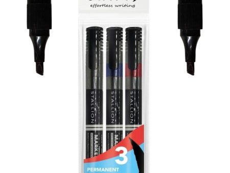 Black Permanent Markers - Pens 3 Pack Bold Black Ink Smooth Flow Online