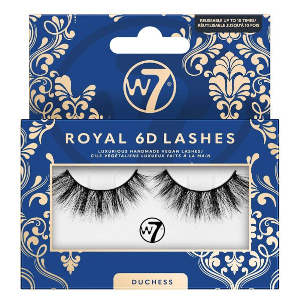 W7 Cosmetics Royal 6D False Eyelashes - Duchess Lightweight Natural Look Easy Application Reusable Online now