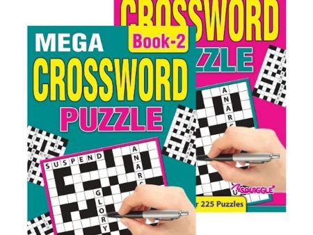 A5 Crossword Book - Assorted Challenging Puzzles High Quality Paper Relaxing Brain Teasers Discount