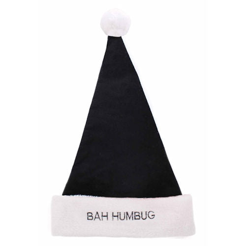 Bah Humbug Santa Hat - Festive Holiday Accessory Christmas Party Wear Fun Novelty Decor Sale