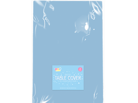 Blue Pastel Plastic Tablecloths - 121cm x 121cm 2 Pack Elegant Disposable Table Cover For Cheap