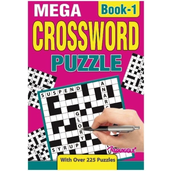 A5 Crossword Book - Assorted Challenging Puzzles High Quality Paper Relaxing Brain Teasers Discount