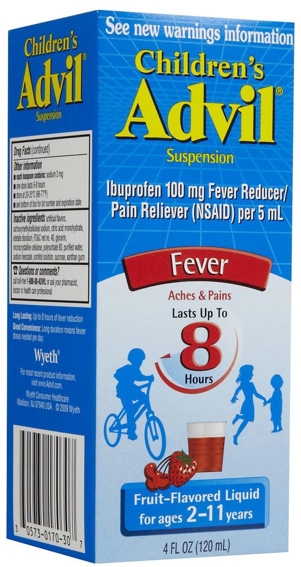 ADVIL - CHILDREN S FEVER LIQUID 4 OZ - FRUIT FLAVORED - 6CT UNIT Hot on Sale